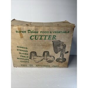 Vintage King Kutter Food and Vegetable Cutter Manual Food Processor w/ Cones